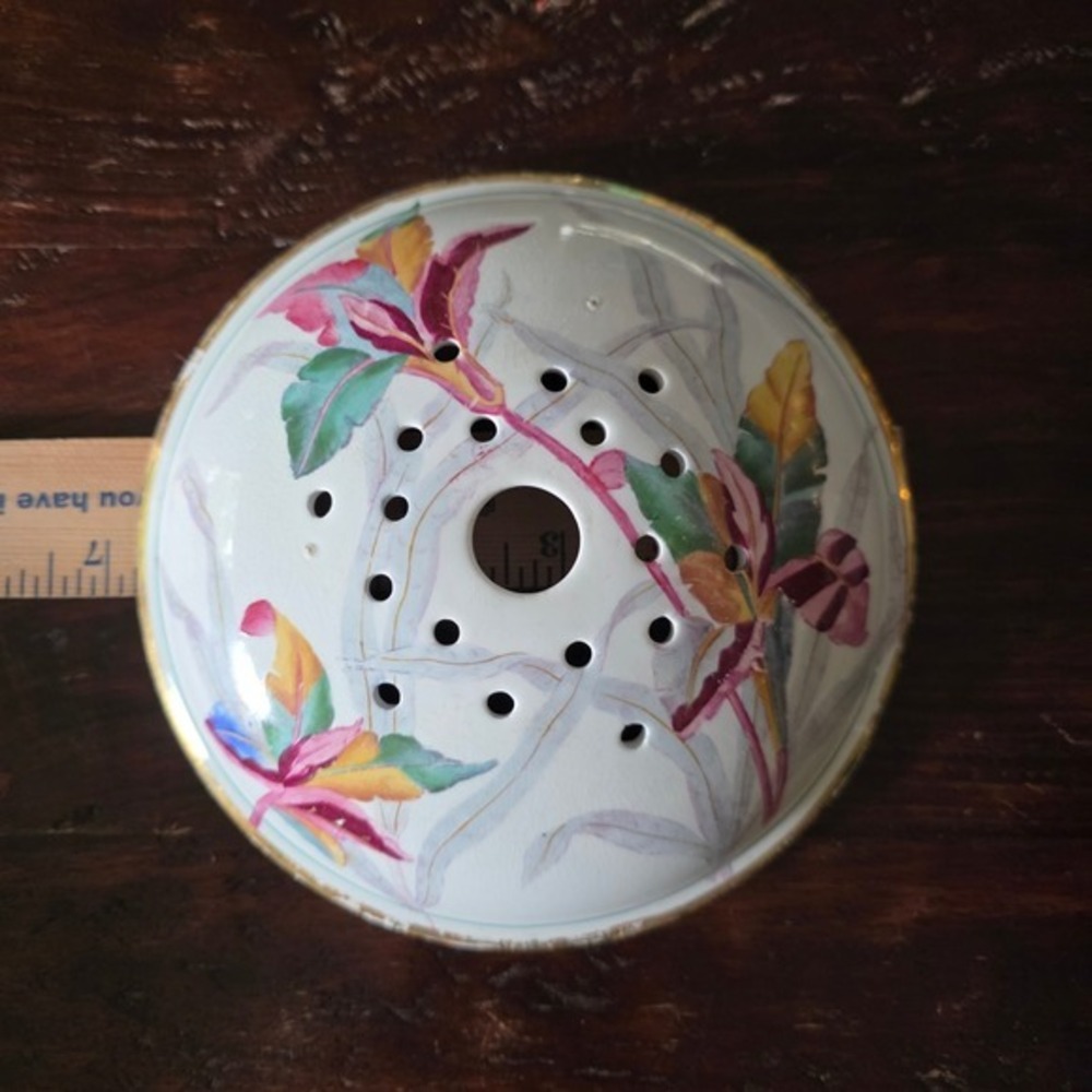 1877 Minton Antique bowl with a lid, potpourri bowl, watercress strainer - Picture 4 of 17